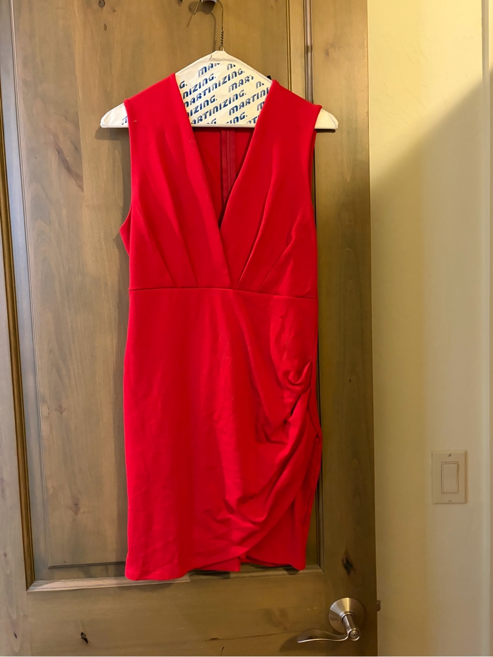 Lulu's Red Sleeveless V-Neck Mini Dress